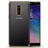 Ehr. Samsung Galaxy J8 / A6 Plus ile Uyumlu Darbeye Karşı Dayanıklı Lazer Kesim Silikon TPU Kılıf (Altın Rengi, Samsung Galaxy J8 / A6 Plus)