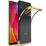Ehr. Xiaomi Mi 8 SE ile Uyumlu Darbeye Karşı Dayanıklı Lazer Kesim Silikon TPU Kılıf (Altın Rengi, Xiaomi Mi 8 SE)