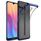 Ehr. Xiaomi Redmi 8A ile Uyumlu Darbeye Karşı Dayanıklı Lazer Kesim Silikon TPU Kılıf (Mavi, Xiaomi Redmi 8A)