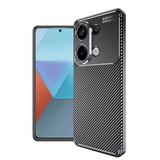 Ehr. Xiaomi Redmi Note 13 Pro 4G / Poco M6 Pro ile Uyumlu Kamera Korumalı Darbe Önleyici Carbon Brushed Silikon Kılıf (Siyah, Xiaomi Redmi Note 13 Pro 4G / Poco M6 Pro)