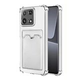 Ehr. Xiaomi Redmi Note 13 Pro 4G Uyumlu Kamera Korumalı Kartlıklı Köşeleri Airbag Tasarımlı Darbe Önleyici Şeffaf Silikon Kılıf (Şeffaf, Xiaomi Redmi Note 13 Pro 4G)