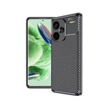 Ehr. Xiaomi Redmi Note 13 Pro Plus ile Uyumlu Kamera Korumalı Darbe Önleyici Carbon Brushed Silikon Kılıf (Siyah, Xiaomi Redmi Note 13 Pro Plus)