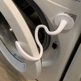 eHuangTools Ön Yük Yıkayıcı Kapı Aksesuarı ve Durdurucu - Manyetik Çamaşır Makinesi Kapı Tutucu, 6,5 cm Mıknatıs Tabanlı, Çıkarılabilir Pul Kapı Stoperi, Kokuları Önlemek için Yıkayıcıyı Açık Tutar (Beyaz)