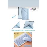 EHZ Teknoloji Galaxy S9 Fe Plus 12.4 Uyumlu Standlı Tablet Kılıfı + Bluetooth Klavye Mouse Set - Mavi