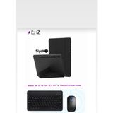 EHZ Teknoloji Galaxy S9 Fe Plus 12.4 Uyumlu Standlı Tablet Kılıfı + Bluetooth Klavye Mouse Set - Siyah