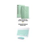 EHZ TEKNOLOJİ Galaxy Tab S10 Lite Uyumlu Klavye Mouse Set + Kalem Bölmeli Standı Tablet Kılıfı