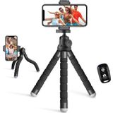 Eicaus Cep Telefonları için Taşınabilir ve Esnek Telefon Tripod Standı, Video Kaydı, Vlog ve Seyahat Fotoğrafçılığı için Uzaktan Kumandalı Kompakt Mini Tripod (Siyah)