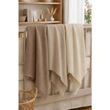 EIFIN Müslin Örtü & Battaniye 3'lü Set %100 Pamuk Oeko-Teks Sertifikalı 80X80 cm - 80 x 80 cm - Bej - Ekru