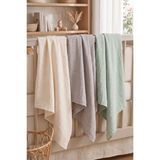 EIFIN Müslin Örtü & Battaniye 3'lü Set %100 Pamuk Oeko-Teks Sertifikalı 80X80 cm - 80 x 80 cm - Yeşil - Gri