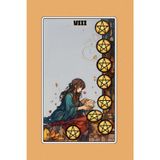 Eight of Pentacles - Tarot Card Notebook - Card No.76 (Color Ed.): A5 Ruled Lined Tarot Journal Diary Sketchbook Notebook - Eight of Pentacles (Diligence and Craftsmanship)