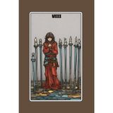 Eight of Swords - Tarot Card Notebook - Card No.62 (Color Ed.): A5 Ruled Lined Tarot Journal Diary Sketchbook Notebook - Eight of Swords (Feeling Trapped and Restricted)