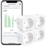Eıghtree Wi-Fi Akıllı Priz 4'lü Paket , Alexa, Google Home ve Smartthings Uyumlu - 4 Adet