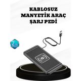 Eilo Luxe 15W Manyetik Kablosuz Şarj Pedi Araç Masa Kullanımına Uygun Qi Şarj Cihazı - AA002C-67SPL1 - Çok Renkli