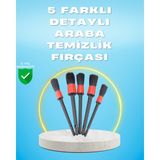 Eilo Luxe 5'li Araba Temizlik Fırçaları-Farklı Boyutlu Fırçalarla Derinlemesine Temizlik - AA002C-67WBO