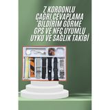 Eilo Luxe 7 Kordonlu Akıllı Saat Plastik Kordon Hasır Kordon Çelik Kordon - AA002C-67U1K8 - Çok Renkli