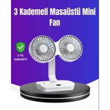 Eilo Luxe 720° Döner Çift Taraflı Masaüstü Vantilatör – USB Şarjlı Sessiz Fan - AA002C-67VLZ4 - Çok Renkli