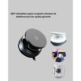 Eilo Luxe Araç Içi Manyetik Telefon Tutucu 360° Döner Vakumlu Stand - AA002C-67WG38 - Çok Renkli