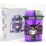 Eilo Luxe Kuromi Figürlü Çift Bölmeli Pipetli Suluk - desenli - 1-1000 ml - Çok Renkli