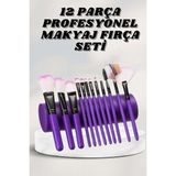 Eilo Luxe Makyaj Fırçası 12 Parça Set Yumuşak Uçlu Göz Makyajına Uygun Hafif ve Taşı - AA002C-67X4P - Çok Renkli