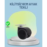 Eilo Luxe Mobilya Tekerleği 6 cm Kilitsiz Tekli Satış - AA002C-68B1N3 - Çok Renkli