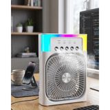 Eilo Luxe Su Püskürtmeli Mini Klima Fan USB Şarjlı Masaüstü Soğutucu Rgb Işıklı - AA002C-68A7N8 - Çok Renkli