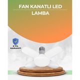 Eilo Luxe Tasarruflu Pervane LED Ampül 4 Kollu 60 Watt Geniş Alan Aydınlatma - AA002C-67S0H2 - Çok Renkli