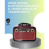 Eilo Luxe Taşınabilir Bluetooth Hoparlör – Modern Teknoloji ile Nostaljik Radyo Deneyimi - AA002C-67XCY - Çok Renkli