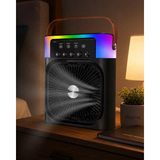 Eilo Luxe USB Şarjlı Masaüstü Sprey Fan Taşınabilir Serinletici Rgb Işıklı Mini Klima - AA002C-68A7P - Çok Renkli