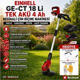 Einhell 18 Li Akülü Kenar Kesme 4.0AH Starter Kit +Koruyucu Iş Gözlüğü ve Iş Eldiveni Hediye