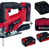 Einhell 2x4 Ah Starter Kit + Bez Çanta + TC-JS 18'li Akülü Dekupaj Testere