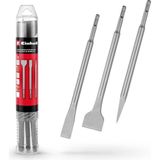 Einhell 3-Parça Sds Plus Murç Seti (Sivri, 20 mm Düz ve 40 mm Spatula, Dayanıklı 40CR Çelikten Üretilmiş) - 49247200