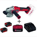 Einhell 4 Ah Starter Kit + Bez Çanta + Axxio 18/115 Q Akülü Avuç Taşlama