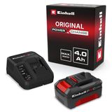 Einhell Akü Ve Şarj Cihazı Başlangıç Kiti Power X-Change (Li-İon, 18 V, 4.0 Ah Akü Ve Hızlı Şarj Cihazı, Tüm Power X-Change Cihazları İle Uyumlu) - 4512042