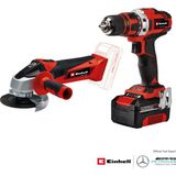 Einhell Akülü Alet Set TE-TK 18/2 Li Set 4257240 | PXC | 18 V | TE-CD 18/40 Li Vidalama | TC-AG 18/115 Li Avuç Taşlama Makinesi | 4 Ah akü | şarj cihazı | aksesuarlar