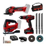 Einhell Akülü Alet Seti TE-TK 18/3 Li Kit (JS+CD+AG) Power X-Change (18 V, 1x 4.0 Ah akü, şarj cihazı, aksesuarlar, çanta dahil) - 4257241