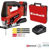 Einhell Akülü Dekupaj Testere TC-JS 18 Li (1x2,5 Ah) 4321228 | PXC | 18V | 70 mm kesme derinliği | 20 mm strok yüksekliği | 2.700 strok/dk | 3 bıçak | 2.5 Ah akü & şarj cihazı | çanta