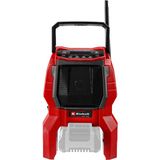 Einhell Akülü Radyo TC-RA 18 Li BT - Solo Power X-Change (Li-Ion, 18 V, 10 W hoparlör, Bluetooth, otomatik kanal arama, aydınlatmalı LCD ekran, akü ve şarj cihazı dahil değildir) - 3408017 - Kırmızı - Siyah