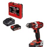 Einhell Akülü Vidalama TE-CD 18/40-1 Li Kit Power X-Change (18 V, 40 Nm, 13 mm mandren, 2 hız, 21 tork kademesi + delme ayarı, 2 x 2.0 Ah akü ve şarj cihazı dahil)