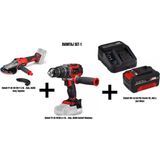 Einhell Avantaj Set-1 (Einhell Tp-Ag 18/125 F Li Bl Akülü Avuç Taşlama+Einhell Tp-Cd 18/60 Li-İ Bl Akülü Darbeli Vidalama+Einhell 18V 4,0 Ah Pxc Starter Kit, Akü & Şarj Cihazı