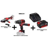 Einhell Avantaj Set-1 (TP-AG 18/125 F Li BL Akülü Avuç Taşlama+ TP-CD 18/60 Li-i BL Akülü Darbeli Vidalama+ 18V 4,0 Ah PXC Starter Kit, Akü & Şarj Cihazı