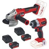 Einhell Axxio 18/115 Q Avuç Taşlama TE-CI 18 BL Vidalama 2x4.0 Ah Kömürsüz Set