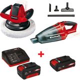 Einhell Combo Set- 5 Te-Vc 18 Li - Solo Akülü Süpürge+Ce-Cb 18/254 Li - Solo, Akülü Polisaj +18V 3 Ah Starter-Kit Power-X-Change +18V 2,0 Ah Power-X-Change Akü