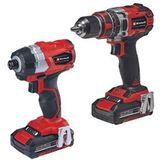 Einhell Darbeli Akülü Vidalama TP-CD 18/50 Li-i BL + Akülü Darbeli Vidalama TP-CI 18 Li BL Power X-Change (Li-Ion, 2x 18 V, Kömürsüz motorlar, 2 adet 2.0 Ah akü, şarj cihazı ve çanta dahil) - 4514209