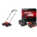 Einhell GC-SC 18/28 DS Li-Solo, Akülü Çim Havalandırma + Einhell 18V 4,0 Ah PXC Starter Kit, Akü & Şarj Cihazı