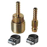 Einhell Hortum Bağlantı Seti, 4 parça 6 mm (Kompresör Aksesuarı, 4 parçalı set, 1x tek elle hızlı bağlantı parçası, 2x hortum kelepçesi dahil) - 4139500