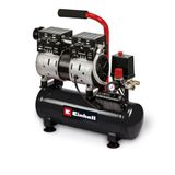 Einhell kompresör TE-AC 110/6 Silent Plus (550 W'lık sessiz kompresör, maks. 8 bar, yağsız/servissiz motor, 6 l tank, basınç göstergesi ve hızlı serbest bırakma kaplini, emniyet valfi)