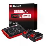 Einhell Orijinal Starter Kit 2X 4,0 Ah Pxc Akü Ve 3A Twincharger 4512112 | 18 V | 900 W | 2 Pil + Çift 3 A Şarj Cihazı | 75 Dakika Şarj Süresi | Pxc | Li-Ion | Şarj Yönetimi | Led Göstergesi