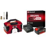 Einhell PRESSITO Hibrit, Akülü-Elektrikli Kompresör + Einhell 18V 4,0 Ah PXC Starter Kit, Akü & Şarj Cihazı
