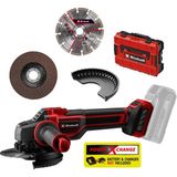 Einhell Professional Akülü Avuç Taşlama TP-AG 18/125 CE +3 Set - Solo Power X-Change (1 1 adet kesme diski 1 adet zımpara diski dahil, E-Case S-F taşıma çantası,akü dahil değildir)