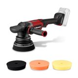 Einhell Professional Kablosuz eksantrik polisaj CP-EP 18/125 Li BL-Solo Power X-Change (18 V, 125 mm polisaj, Kömürsüz, 500–3.800 dev/dak, 3 x polisaj pedi dahil, aküsüz)